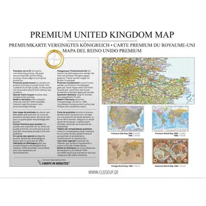 Puzzle de la carte du Royaume-Uni 2000 pièces, design personnalisé, jeu de puzzle Grande-Bretagne avec impression de logo gratuite, personnalisation de la taille par MAPS MINUTES - Product Image 4