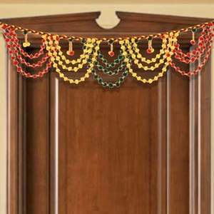 Multi Color Designer Pompom Bangarwal Resham Work Bangarwal Fait à la main pour la fête de mariage, Haldi, Mehndi, Home Decor Bangarwal - Product Image 3