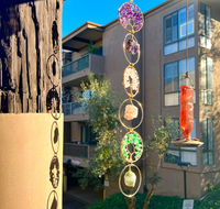 Feng Shui arbre de vie 7 pierres Chakra cristal brut pierres précieuses décoration murale Yoga méditation ornements suspendus