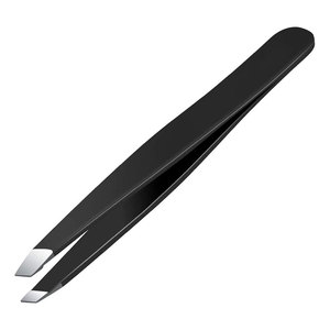 Pince à sourcils professionnelle en acier inoxydable pour l'élimination des éclats de poils faciaux incarnés pour femmes avec pointe inclinée - Product Image 1