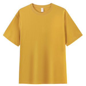 Poids lourd 340G haute qualité O cou t-shirts surdimensionné goutte épaule O-décolleté à manches courtes hommes O cou t-shirts - Product Image 2