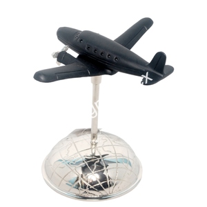 Modèle réduit d'avion avec Globe Présentoir Modèles d'avion en métal nickelé Avion décoratif Prix Offre Spéciale - Product Image 6
