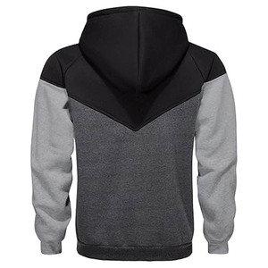 Col à capuche à motif solide respirant et coupe-vent à séchage rapide 100% coton personnalisé sweats à capuche d'hiver pour hommes - Product Image 3