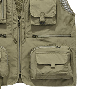 Nouveauté Prix de gros Gilet cargo sans manches pour hommes Gilet cargo respirant multi-poches pour adultes et hommes - Product Image 6