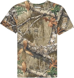 Camiseta de manga corta de camuflaje, venta al por mayor, logotipo personalizado, algodón de gran tamaño, cuello redondo, estilo, ropa de calle, cómoda e informal - Product Image 3