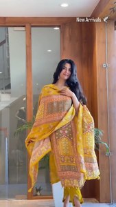 Ensemble décontracté en mousseline imprimée avec dupatta, taille M à 10XL, FATEMA FASHION, séchage rapide, toutes saisons, pour Diwali - Product Image 3