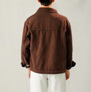 Chaqueta Vaquera Entallada para Hombre, Cortavientos, Transpirable, 100% Algodón, Ropa Exterior Informal, Logotipo Frontal Personalizable, OEM - Product Image 6