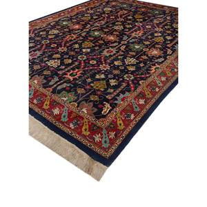 Alfombra de Lana Anudada a Mano con Diseño Floral Azul Aalam, 9x12, para Sala de Estar, para Adolescentes, Pae-5655, de Jaipur Rugs US - Product Image 2