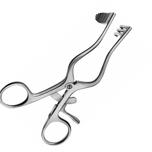 PERKINS 125 mm 5 \ "Adson Retractor Acero quirúrgico Fuente de alimentación manual Retractor de heridas Hoja sólida gruesa dentada Herramientas izquierdas - Product Image 2