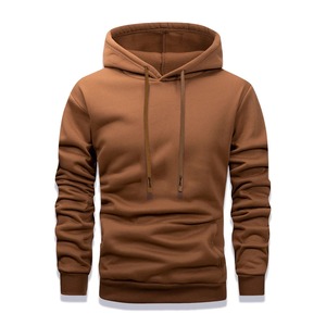 Automne hiver tricoté pull à capuche à manches longues chaud décontracté couleur unie sweats à capuche uni teint sweat à capuche - Product Image 5