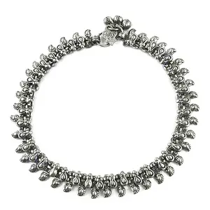 <b>Women's</b> 925 Silver <b>Anklet</b> with Bell Pattern 18K Gold Plating Diamond Ethnic Indian Jewelry Gift Main Material Stainless Steel - Product Image 1