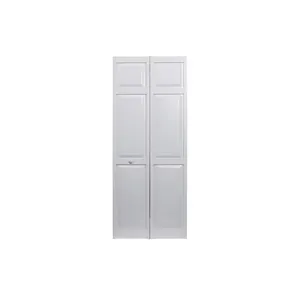 High Quality Pinecroft Seabrooke White PVC Raised Panel Bifold Door Fits 30" Wide X 80" High