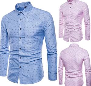 เสื้อเข้ารูปแขนยาวสำหรับผู้ชาย, เสื้อพิมพ์ลายลำลองเสื้อใส่สบายสำหรับฤดูใบไม้ผลิ - Product Image 4