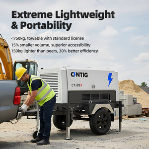 Kompresor udara mesin Diesel sekrup Portabel 300CFM 30Bar tugas berat dengan pemisah minyak untuk pengeboran industri dan semburan pasir - Product Image 3