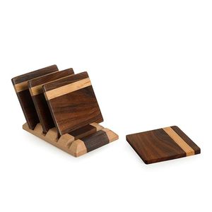 Posavasos de Madera Natural Hechos a Mano, Estilo Bohemio, Ecológicos, Diseño Personalizado, Alta Calidad para Tazas, Vasos y Copas, Venta al por Mayor en India - Product Image 1