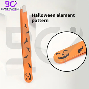 แหนบถอนขนคิ้วสแตนเลสจุดที่แม่นยำสำหรับการกำจัดขนบนใบหน้าเครื่องมือความงามสีส้มและสีชมพูดีไซน์ล่าสุด - Product Image 5