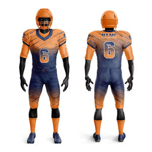 Uniformes de football américain personnalisés en gros, maillots d'équipe sublimés, tissus respirants à séchage rapide, logo personnalisé, shorts d'équipe - Product Image 1