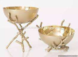 Bol à servir en argent et or avec motif floral unique en feuille d'or, style antique moderne, nouveau, vaisselle, fait à la main, vente en gros - Product Image 2