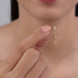 Pendientes de Diamantes Cultivados en Laboratorio con Engaste de Oro en Forma de Corazón para Mujer, Elegantes y Encantadores para Bodas y Aniversarios - Product Image 5