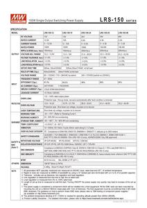 LRS-150-12 - <b>12V</b> 12.5A 150W Mean Well SMPS Metal <b>Power</b> <b>Supply</b> For Machines Panels And Systems - Product Image 4