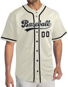 New Cream Baseball Jersey-Camisetas de béisbol personalizadas con nombre y número personalizados para hombres y mujeres - Product Image 5