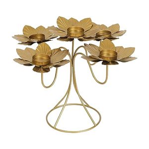 Bougeoir en forme de fleur de feuilles faites à la main en gros - Product Image 3