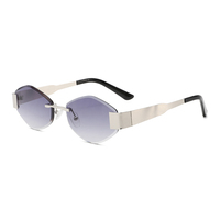Nouveautés RTS - Lunettes de soleil sans monture tendance, design personnalisé, lunettes de soleil pour hommes, lunettes de soleil tendance pour femmes