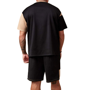 Conjunto de camiseta de verano para hombre, traje deportivo de 2 piezas para hombre, conjunto de verano de manga corta con estampado de marca personalizada para Fitness - Product Image 2