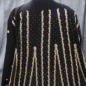 Blooming Georgette Winter Gharara Plazo Set con piedras Zarkan, bordado completo, trabajo de secuencia y Dupatta de borde pesado - Product Image 1