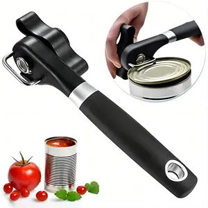 Hot Selling Stainless Steel Can Opener Ergonomic Anti-slip Grips Handle Safe Cut Smooth Edge Manual Safety Tin