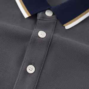 Camisa Casual de Verano para Hombre, Color Sólido, Cómoda, Tejido de Punto Premium, Camisa de Golf - Product Image 3