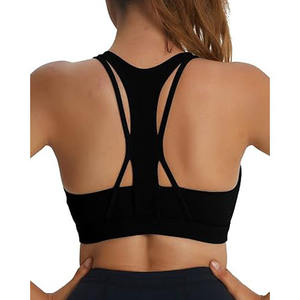 Sujetador deportivo personalizado suave de secado rápido para mujer, ropa de yoga para gimnasio, entrenamiento de alto impacto para correr, un hombro - Product Image 6