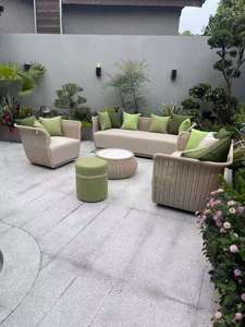 Waterproof and Sun-proof Courtyard Villa Nordic Chair Set High-end Leisure Hotel Furniture <b>Rattan</b> Outdoor <b>Sofa</b> - Product Image 4