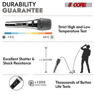 ไมโครโฟนไดนามิก 5Core XLR สำหรับคาราโอเกะ ร้องเพลงในสตูดิโอ ไมค์แบบมือถือ - Product Image 6