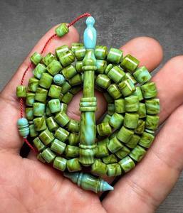 Tasbih indien de qualité supérieure, chapelet en résine turquoise naturelle, perles de prière islamiques, design personnalisé respectueux de l'environnement - Product Image 4