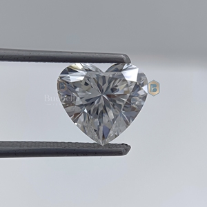 Forma de corazón blanco 1.0ct Moissanite Diamante suelto Corte a mano 20.0ct Joyería hecha a mano certificada - Product Image 2