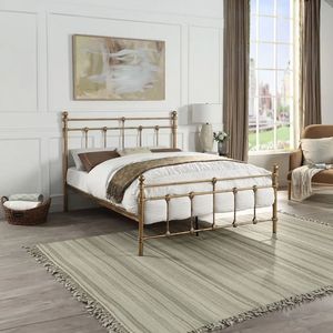 Cadre de lit en laiton de style royal, idéal pour la décoration intérieure de chambre à coucher d'inspiration historique, avec un attrait luxueux, design de qualité supérieure - Product Image 2