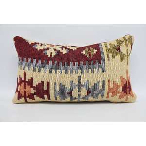 หมอนอิงขนสัตว์สีแดงสไตล์วินเทจแบบดั้งเดิม ขนาด 12x20 นิ้ว ลายฟูฟ่อง ทอแบบพิเศษ กันลื่น เป็นมิตรกับสิ่งแวดล้อม ถอดซักได้ - Product Image 5