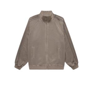 Forro polar de algodón de alta calidad, ajuste extragrande, cremallera completa, Thumbholes, Top corto con capucha, logotipo personalizado, ropa deportiva activa, envío DDP - Product Image 4