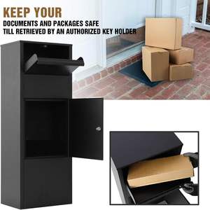 Grande boîte aux lettres extérieure en métal imperméable antivol avec serrure à combinaison, taille et couleur personnalisables, OEM/ODM disponible - Product Image 5