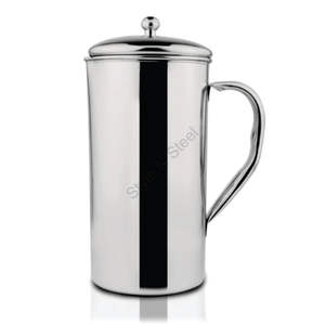 Pichet de service en acier inoxydable de grande capacité de 1700 ml avec couvercle Design élégant classique - Product Image 1