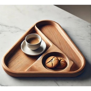Dips laterales de madera de acacia y plato de servicio de chip y inmersión medio Diseño rústico elegante para fiestas y reuniones Multiseccionado - Product Image 3