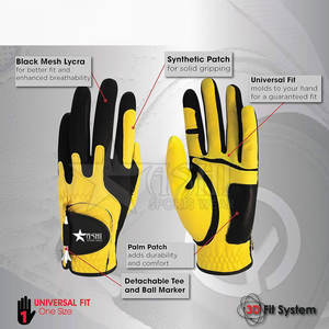 Gants de golf pour hommes de haute qualité Dernière conception Respirant en cuir véritable Doux et confortable pour le sport - Product Image 4