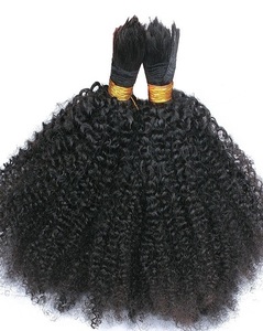 Extensions de cheveux crus de temple bouclé profond pur cheveux raides vierges Remy dessinés simples 100g cheveux crus non transformés de fournisseurs de l'Inde - Product Image 4