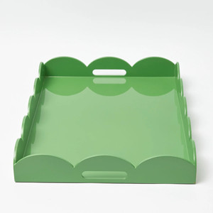 Estilo de vida de lujo, laca moderna, bandeja de mayordomo verde, bandeja de servicio Vieira, bandeja de madera lacada hecha a mano de Vietnam - Product Image 4