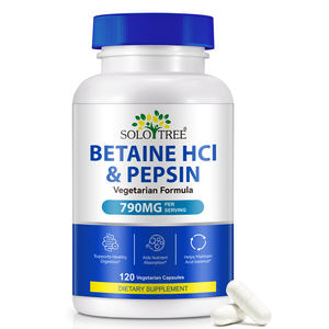 SOLOTREE Betaine HC-I 650mg & Pepsin 120 kapsul Vegan dukungan enzim pencernaan canggih untuk asam perut rendah - Product Image 4