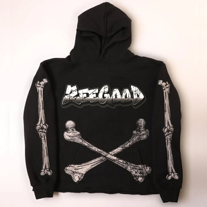 Sudadera con Capucha y Cremallera de Felpa 100% Algodón OEM para Hombre, Bordada, con Impresión Digital Personalizada, Talla Grande, para Invierno - Product Image 1