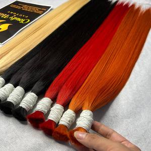 Cheveux humains en vrac non traités 100% naturels vietnamiens Super Double Drawn, extensions de cheveux raides provenant d'un seul donneur - Product Image 3