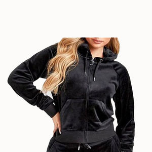 ชุดเซ็ทลำลอง เสื้อฮู้ดครอปพิมพ์ลายทรงบ็อกซี่ กางเกงขายาวทรงตรง ผ้าคอตตอนหนานุ่ม แจ็คเก็ตซิป ทรงหลวมใส่สบาย - Product Image 3