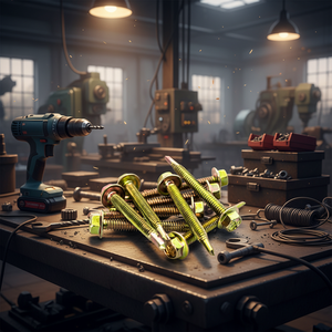 Tornillo Autoperforante de Cabeza Hexagonal, Clase 8, Acero al Carbono Galvanizado con Recubrimiento de Fosfato, Rosca Estándar, Marca PDC, Pulgadas, Personalizable - Product Image 1